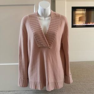 JCREW Comfy Dusty Rose Cashmere Sweater Sz M